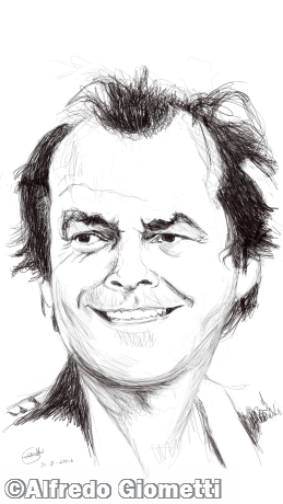 Jack Nicholson caricatura caricature portrait