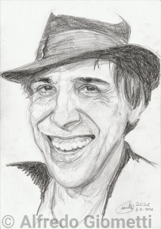Adriano Celentano caricatura caricature portrait