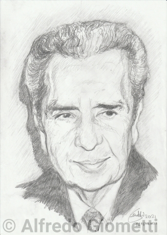 Aldo Moro caricatura caricature portrait