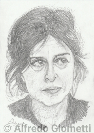 Anna Magnani caricatura caricature portrait