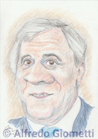 Antonio Tajani caricatura caricature portrait
