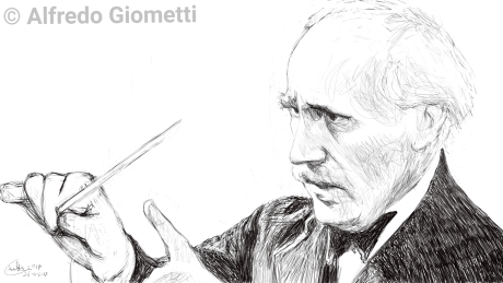 Arturo Toscanini caricatura caricature portrait