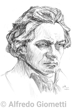Beethoven caricatura caricature portrait