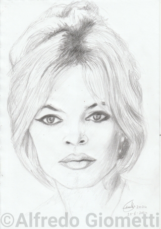 Brigitte Bardot caricatura caricature portrait