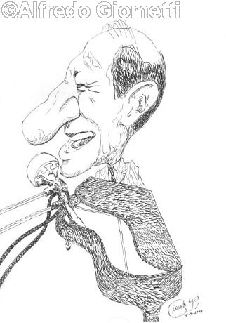 Renato Carosone caricatura caricature portrait