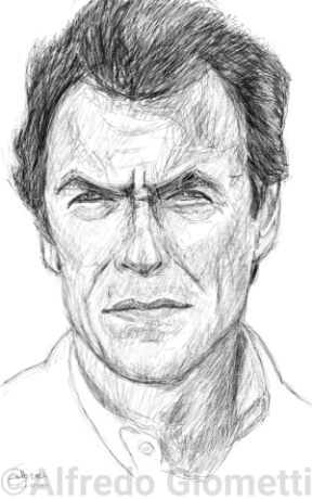 Clint Eastwood caricatura caricature portrait