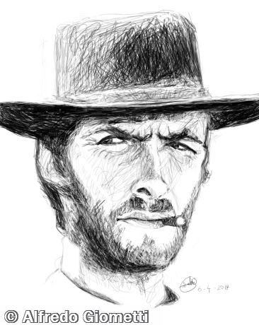 Clint Eastwood caricatura caricature portrait