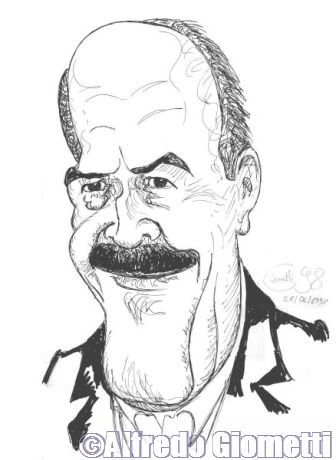 Maurizio Costanzo caricatura caricature portrait