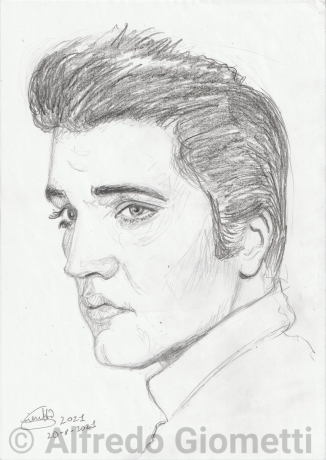 Elvis Presley caricatura caricature portrait