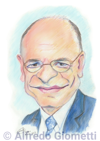 Enrico Letta caricatura caricature portrait
