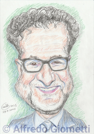 Fabio Fazio caricatura caricature portrait
