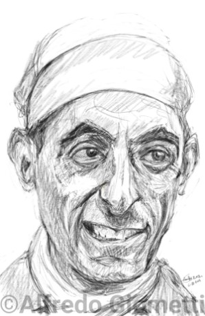 Fausto Coppi caricatura caricature portrait