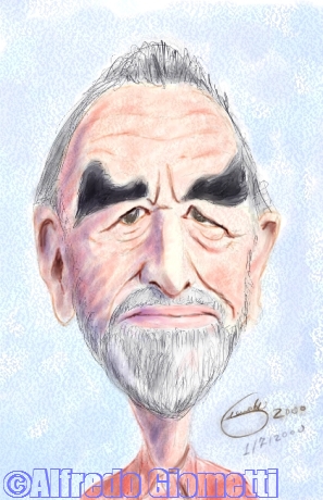 Vittorio Gassman caricatura caricature portrait
