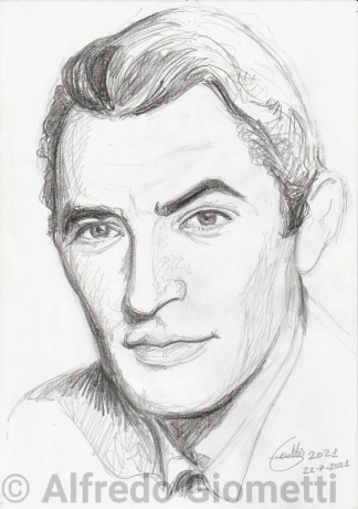 Gregory Peck caricatura caricature portrait