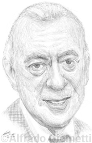 Horst Tappert (ispettore Derrick) caricatura caricature portrait
