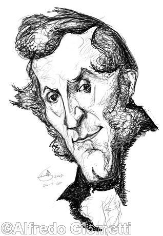 Alessandro Manzoni caricatura caricature portrait