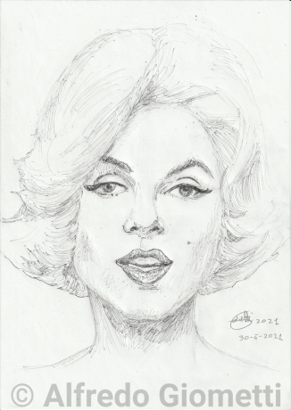 Marilyn Monroe caricatura caricature portrait