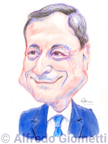 Mario Draghi caricatura caricature portrait