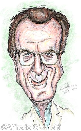 Michele Mirabella caricatura caricature portrait