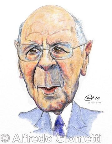 Giorgio Napolitano caricatura caricature portrait