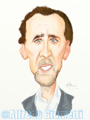 Nicolas Cage caricatura caricature portrait