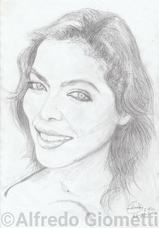 Ornella Muti caricatura caricature portrait