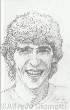 Paolo Rossi caricatura caricature portrait
