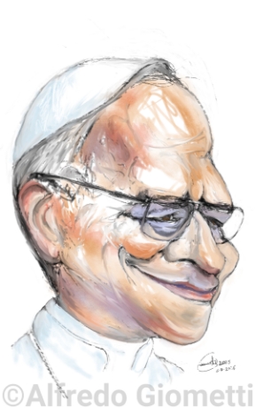 Papa Leone XIV (Robert Francis Prevost) Pope  caricatura caricature portrait