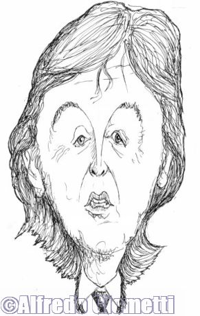 Paul McCartney caricatura caricature portrait