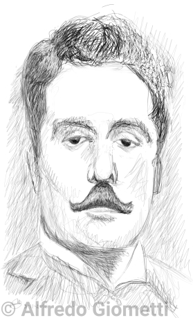Giacomo Puccini caricatura caricature portrait