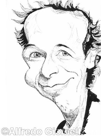 Roberto Benigni caricatura caricature portrait