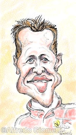 Michael Schumacher caricatura caricature portrait