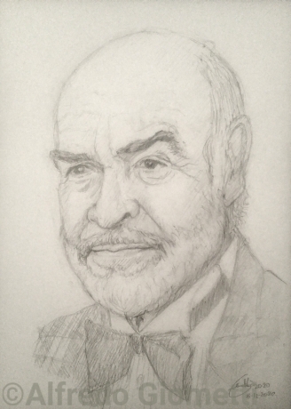 Sean Connery caricatura caricature portrait