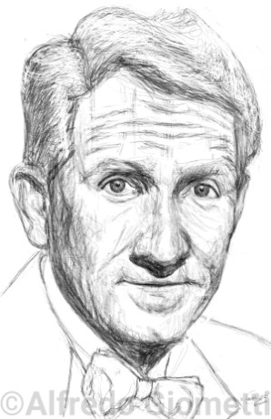 Spencer Tracy caricatura caricature portrait