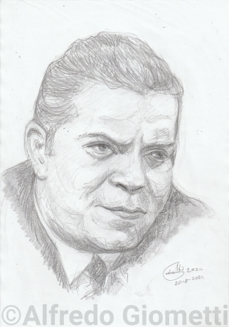 Tino Buazzelli caricatura caricature portrait