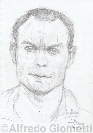 Totò Schillaci caricatura caricature portrait