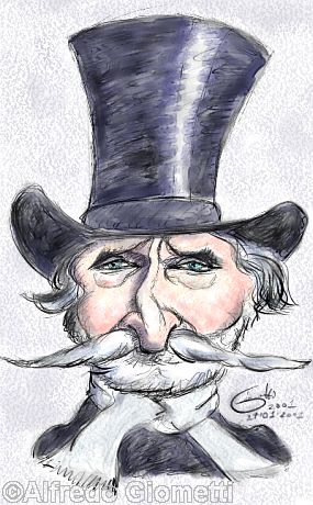 Giuseppe Verdi caricatura caricature portrait