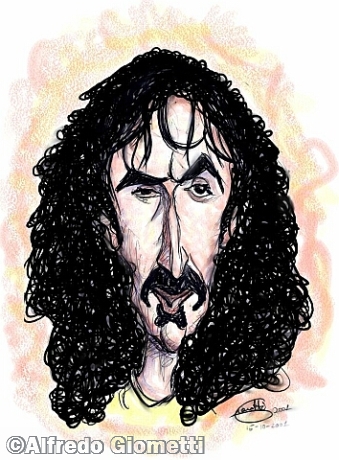 Frank Zappa caricatura caricature portrait