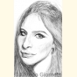 Ritratto di Barbra Streisand ( Barbra Streisand Portrait ) - Alfredo Giometti - Human Made Art (No AI)- clicca per ingrandire