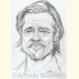 Ritratto di Brad Pitt ( Brad Pitt Portrait ) - Alfredo Giometti - Human Made Art (No AI)- clicca per ingrandire