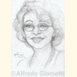 Ritratto di Enrica Bonaccorti ( Enrica Bonaccorti Portrait ) - Alfredo Giometti - Human Made Art (No AI)- clicca per ingrandire