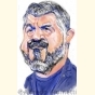 Caricatura di Gennaro (Rino) Gattuso ( Gennaro (rino) Gattuso Caricature ) - Alfredo Giometti - Human Made Art (No AI)- clicca per ingrandire