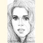 Ritratto di Jane Fonda ( Jane Fonda Portrait ) - Alfredo Giometti - Human Made Art (No AI)- clicca per ingrandire