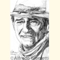 Ritratto di John Wayne ( John Wayne Portrait ) - Alfredo Giometti - Human Made Art (No AI)- clicca per ingrandire