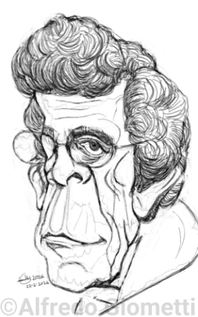 Lou Reed caricatura caricature portrait - Author: Alfredo Giometti - Human Made Art (No AI)