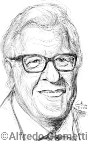Peppino Di Capri caricatura caricature portrait - Author: Alfredo Giometti - Human Made Art (No AI)
