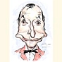 Caricatura di Pippo Franco - Alfredo Giometti - Human Made Art (No AI)- clicca per ingrandire